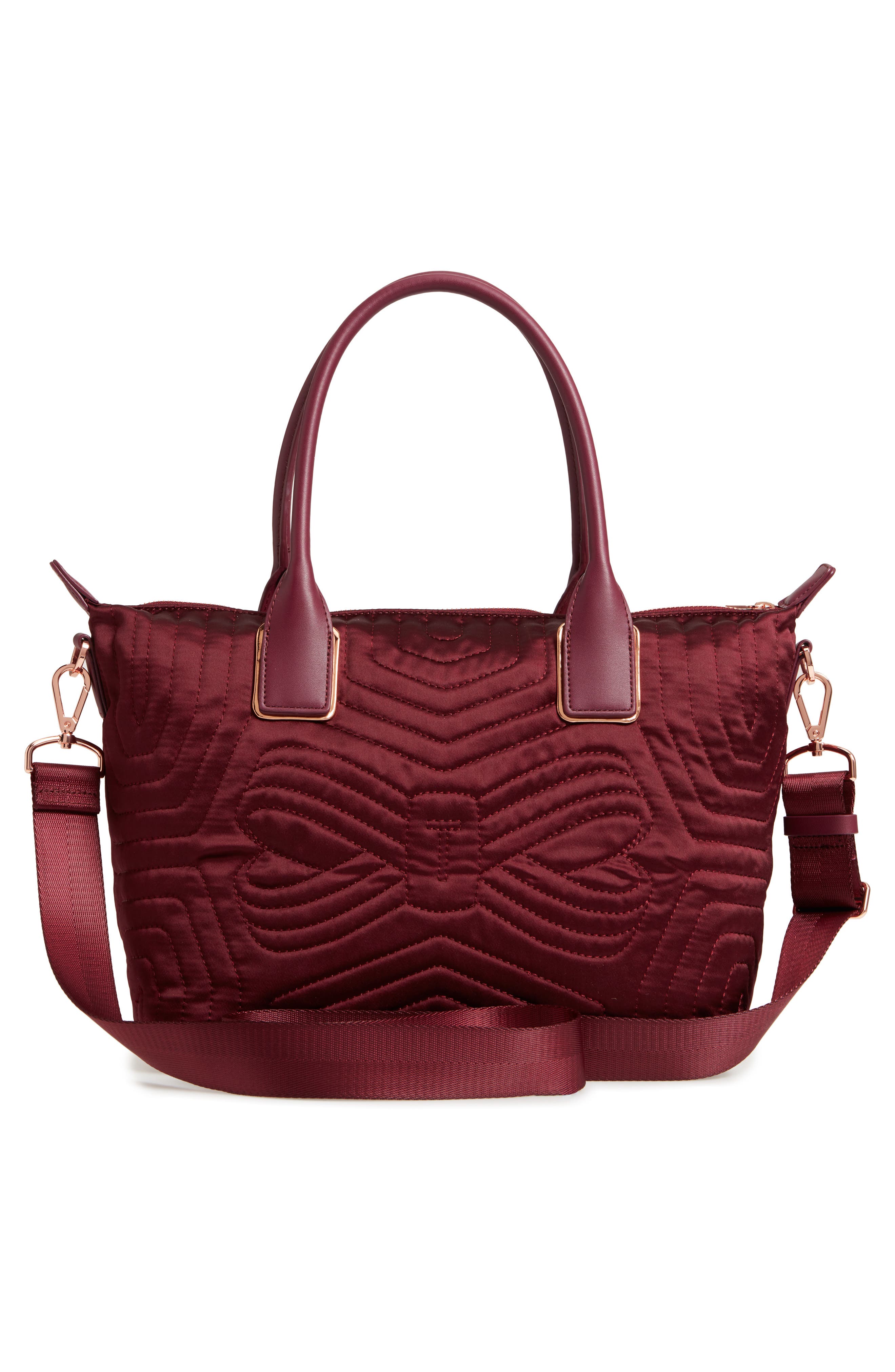Ted Baker London Akebia Quilted Bow Small Nylon Tote, Alternate, color, 