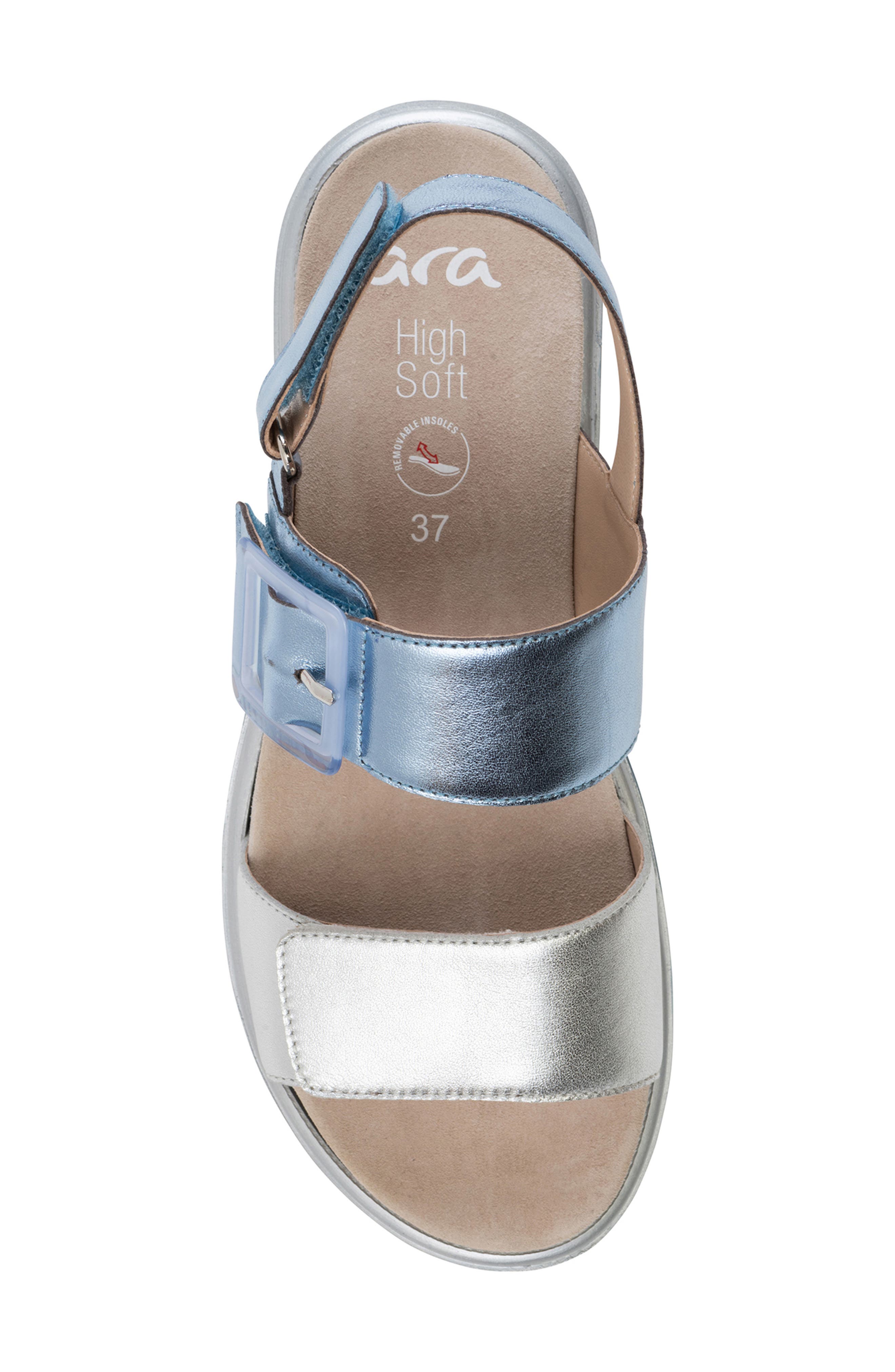Marbella Slingback Platform Sandal, Alternate, color, SILVER/ SKY BLUE