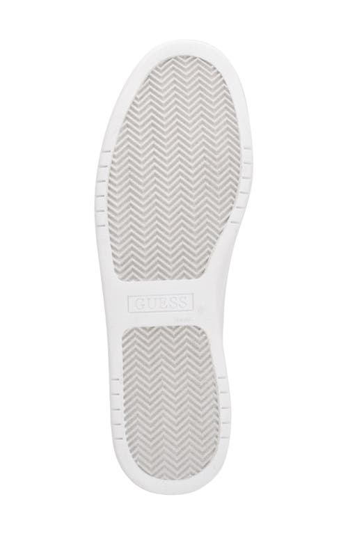 Guess Men's Letoro Low Top Lace Up Casual Sneakers In White/denim Multi