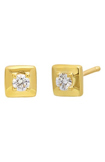 Bony Levy Liora Diamond Square Stud Earrings In 18k Yellow Gold