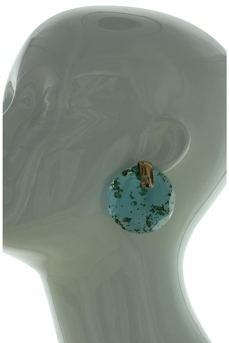 Didi Cut Ice Stud Earrings, Alternate, color, GOLD / TURQUOISE