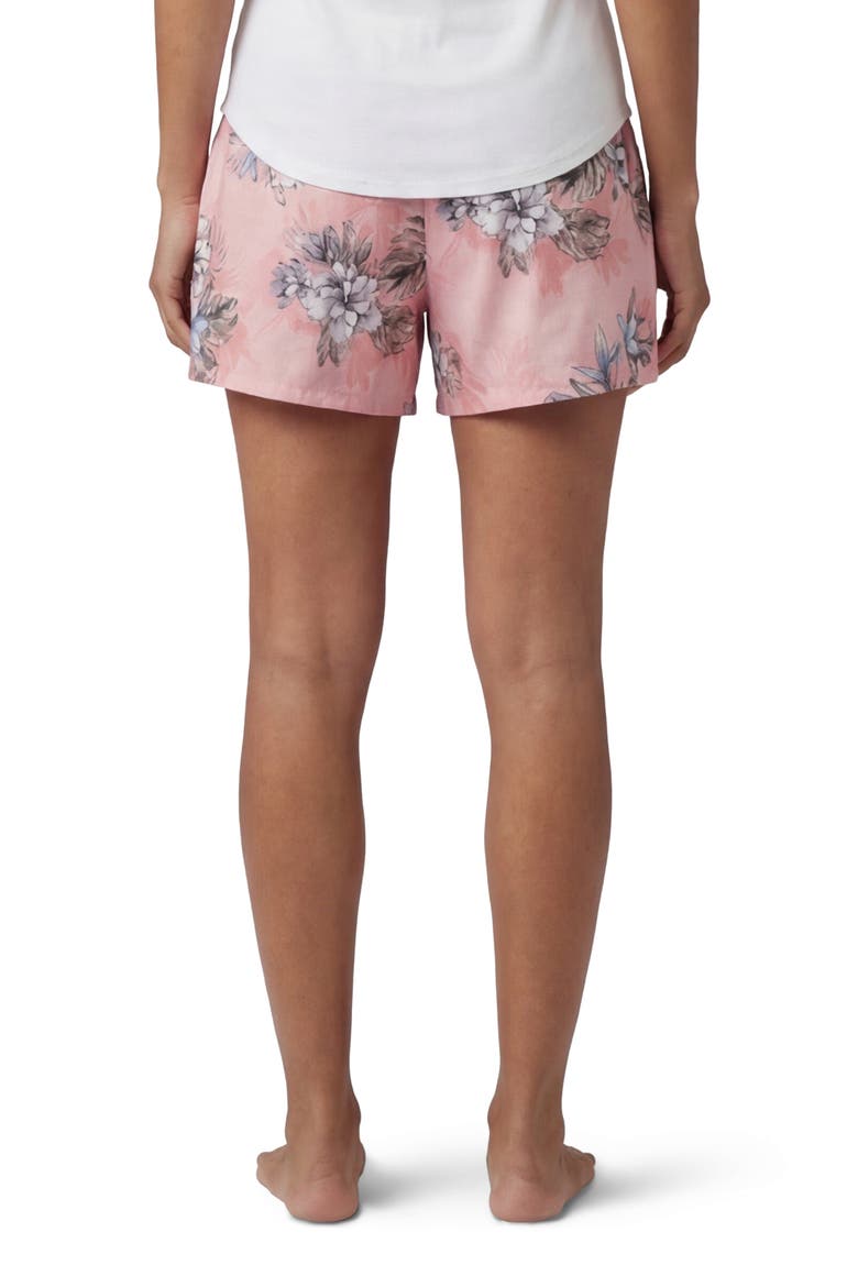 Leanne Womens Drawstring Short, Alternate, color, EXOTIC FLORAL CORAL
