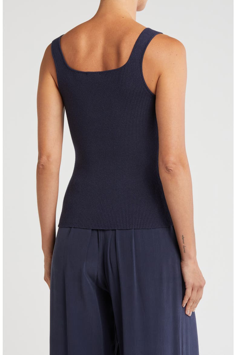 Rib Knit Sleeveless Sweater, Alternate, color, NAVY