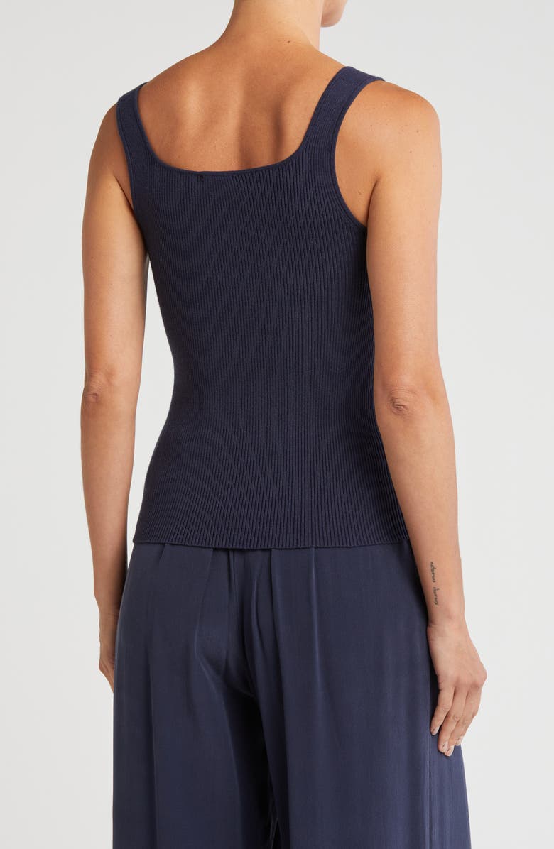 Splendid Rib Knit Sleeveless Sweater, Alternate, color, Navy