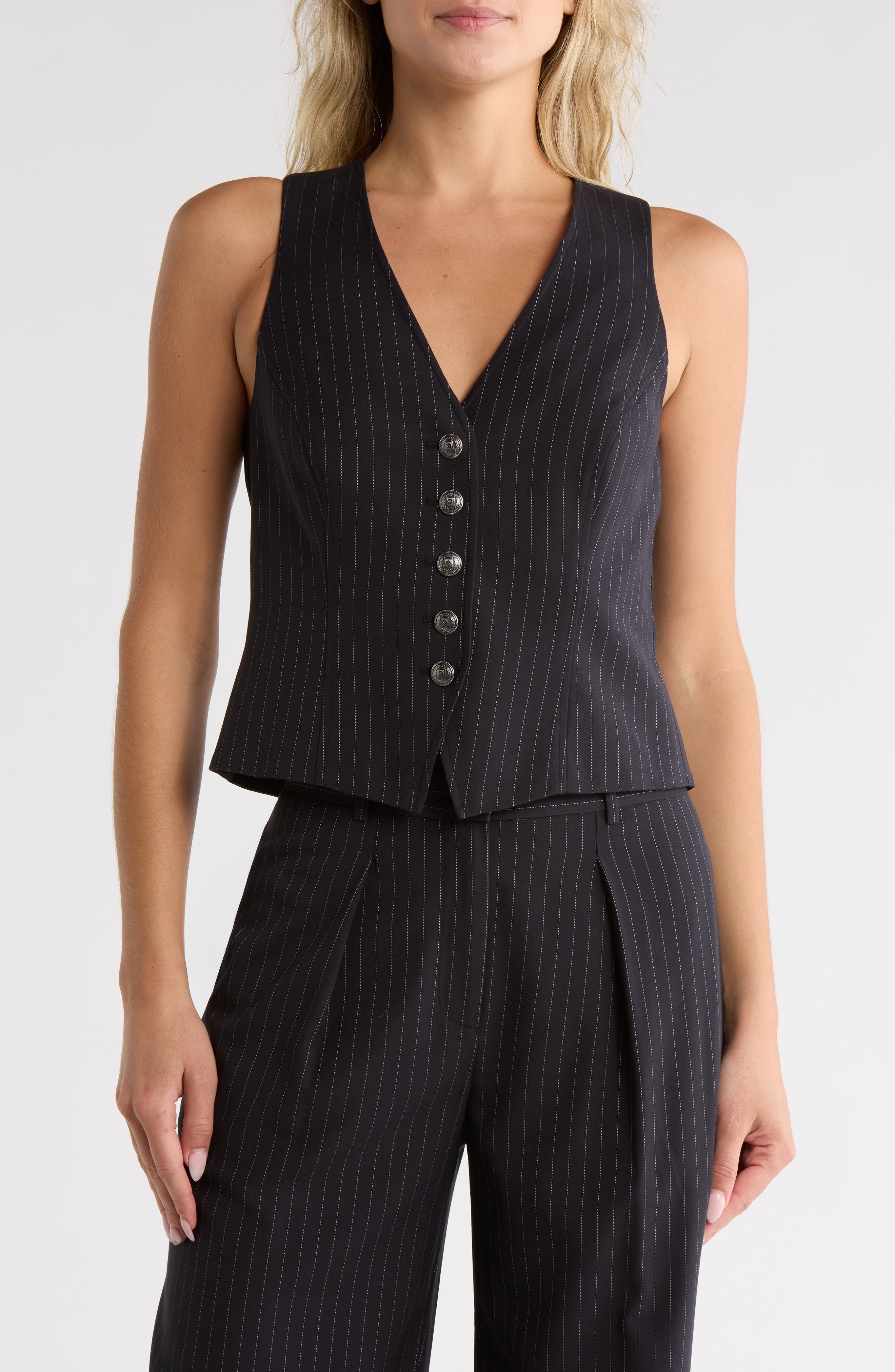 Ramy Brook Lera Pinstripe Vest
