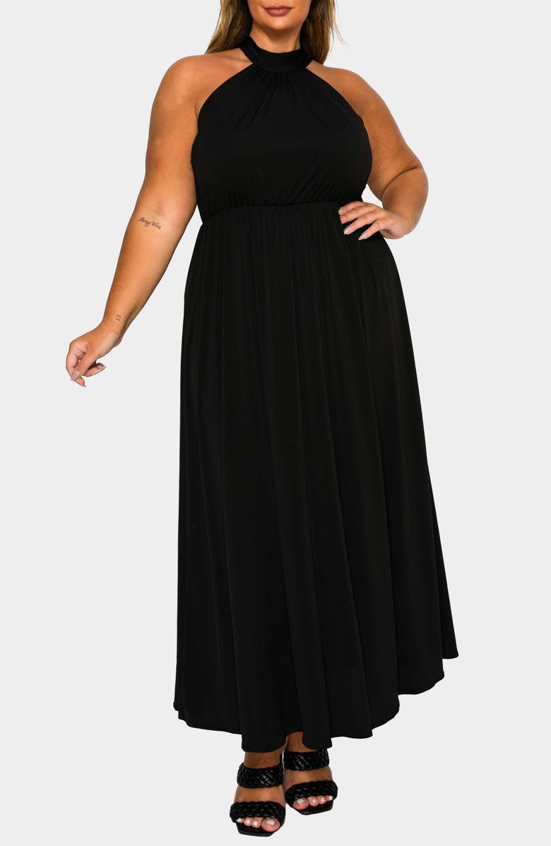 L I V D Cassia Maxi Dress, Alternate, color, Black