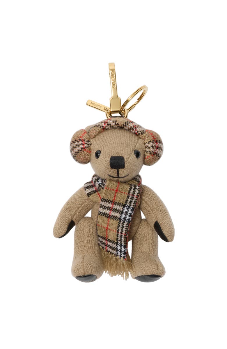 Burberry Thomas Bear Charm, Main, color, Sand Grey