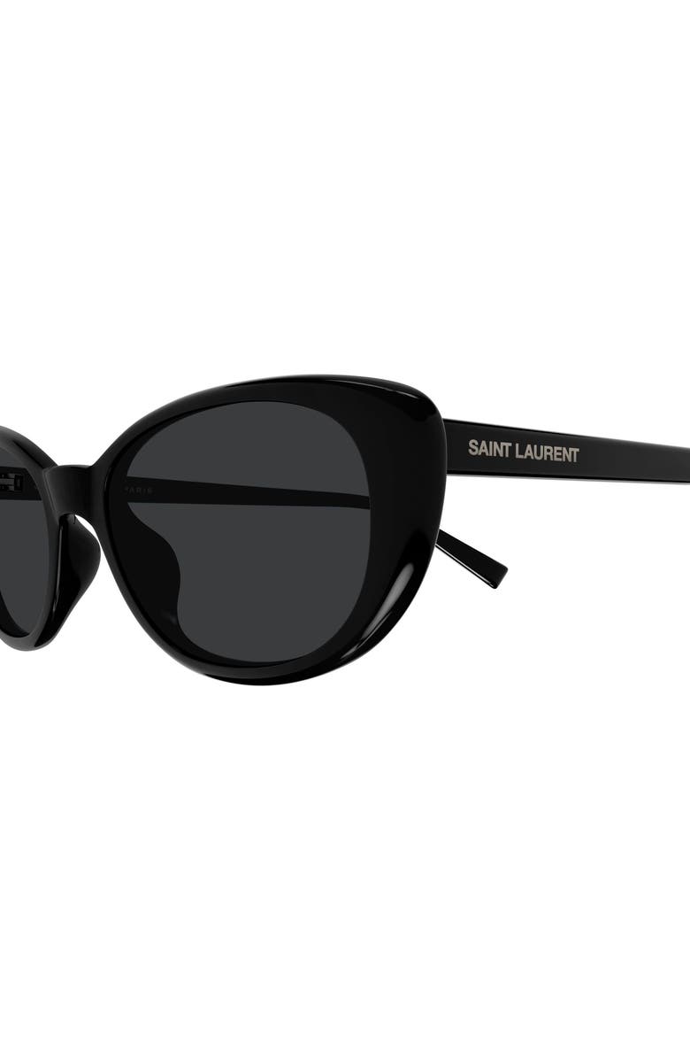Saint Laurent 52mm Cat Eye Sunglasses, Alternate, color, Black