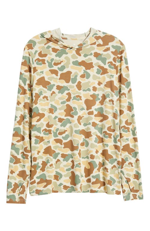 Free Fly Camouflage Lightweight Upf 20+ Hoodie In Brown