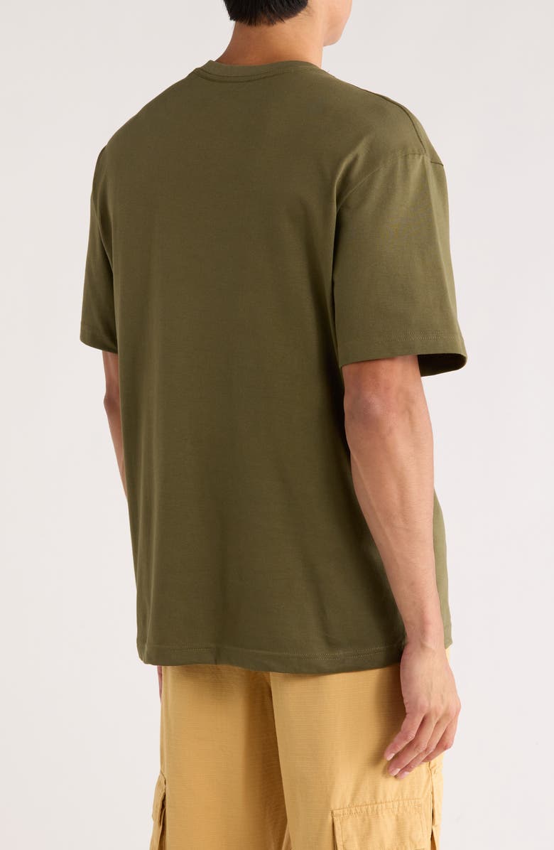 CAT WWR Washed Logo Heavyweight T-Shirt, Alternate, color, Olive Night