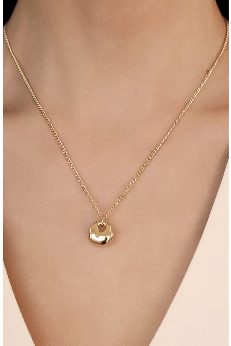 Pebble Pendant Necklace, Alternate, color, GOLD