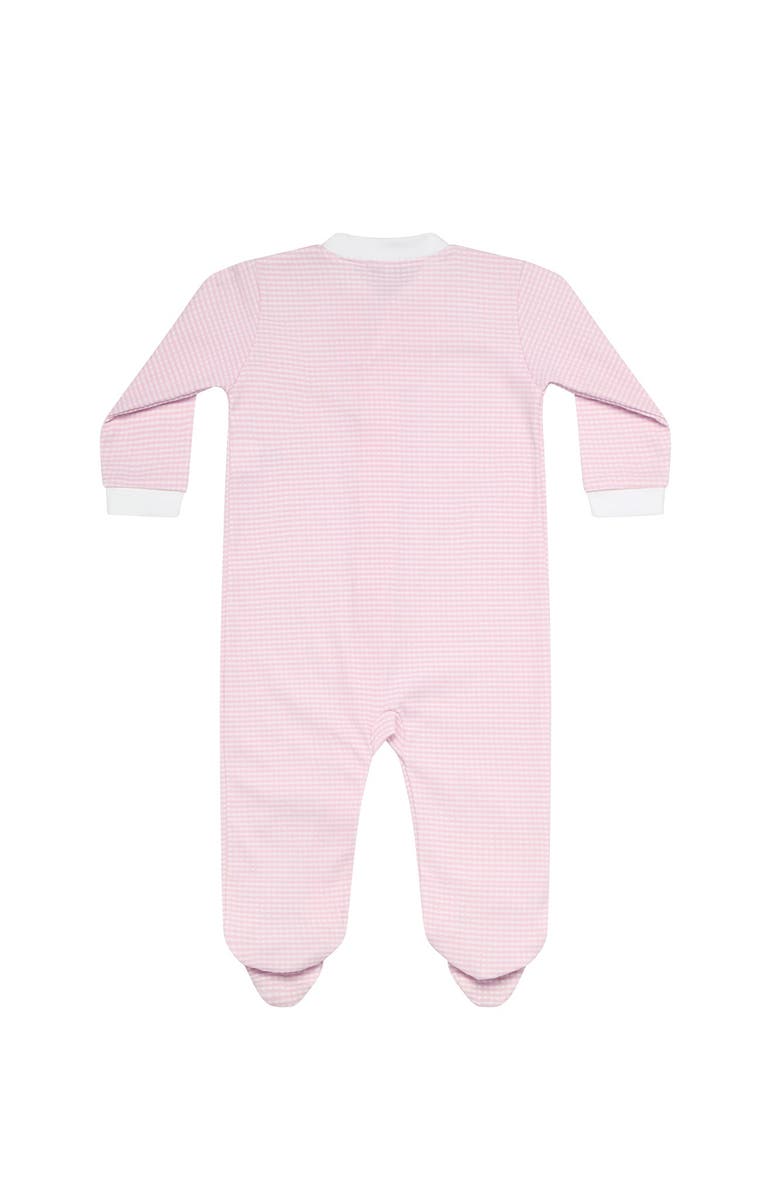 Nellapima Pink Gingham Zipper Footie - Baby, Alternate, color, Pink