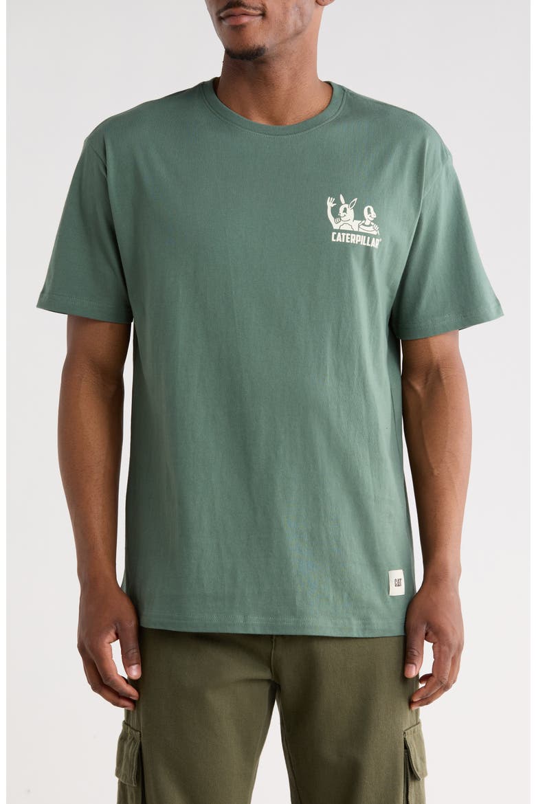 Relaxed Work Together Cotton Graphic T-Shirt, Main, color, DUCK GREEN