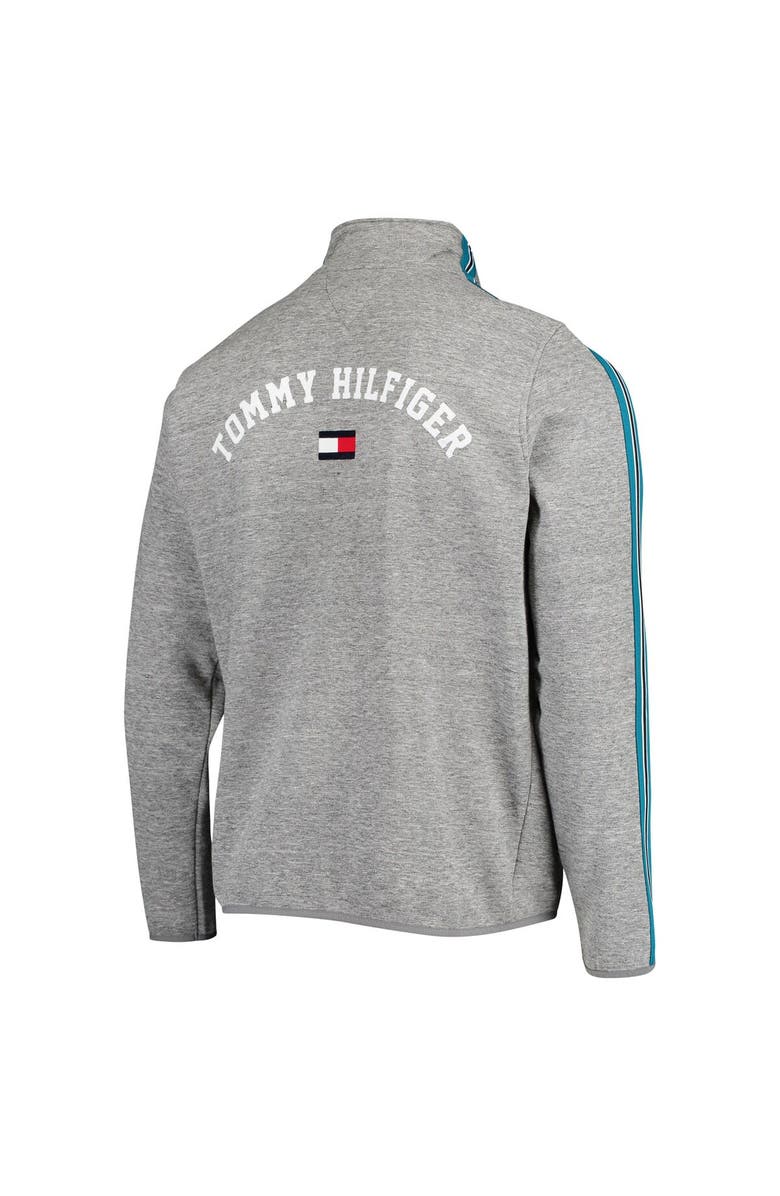 Tommy Hilfiger Men's Tommy Hilfiger Heathered Gray San Jose Sharks Mario Quarter-Zip Jacket, Alternate, color, 