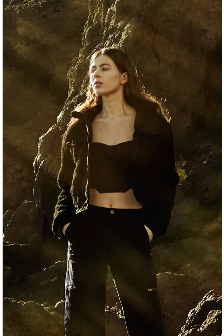 Monet Cropped Jacket, Alternate, color, Black