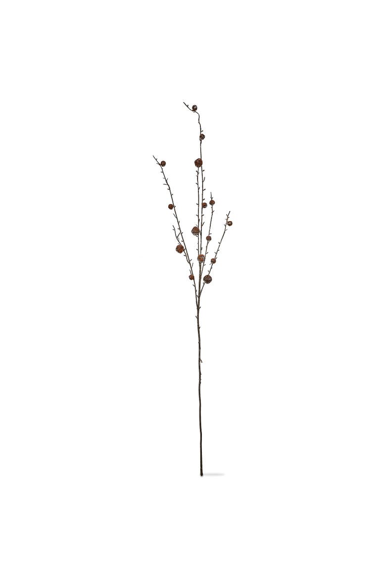 Brown Sleigh Bell Branch Decorative Object for Christmas, Main, color, Brown