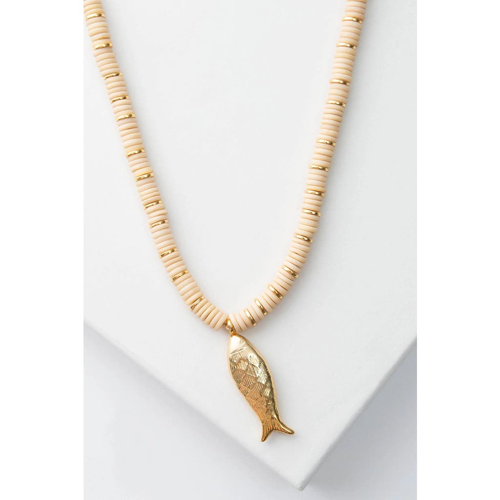Noonday Heishi Catch Necklace In Gold
