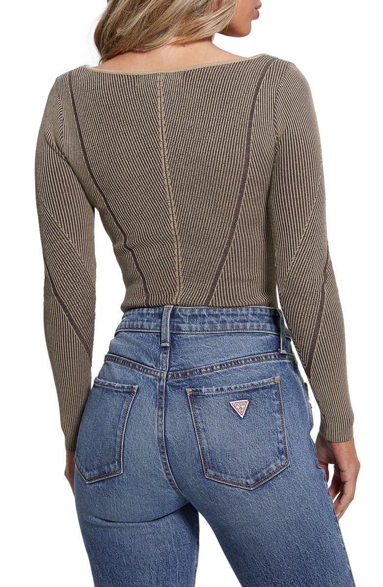 GUESS Blandine Corset Detail Sweater, Alternate, color, 