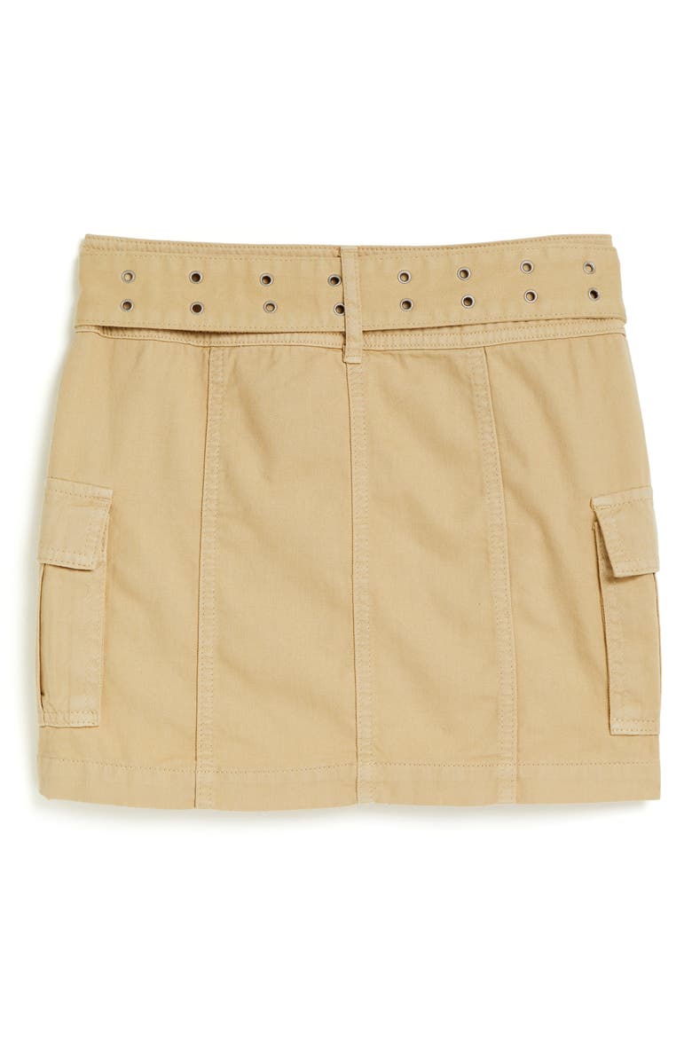 Tractr Belted Cotton Cargo Skirt, Alternate, color,