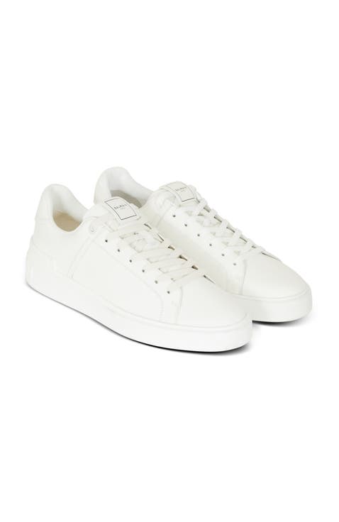 スニーカー BALMAIN Men Sneakers White DM0VJ356KWHT 0FA Mens Sneakers Balmain Mens White Sneakers Size 43 (Size 9.5
