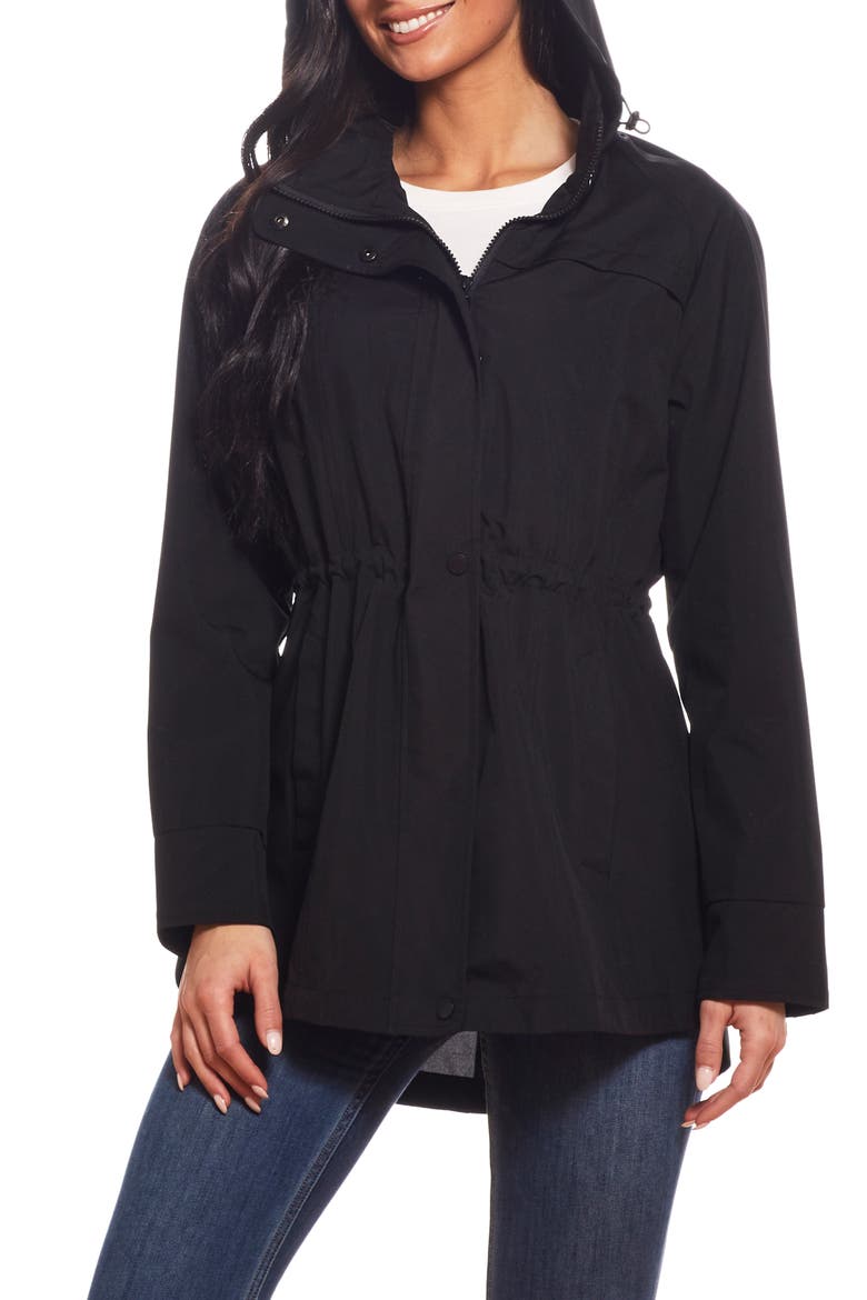 Water Resistant Packable Jacket, Main, color, BLACK