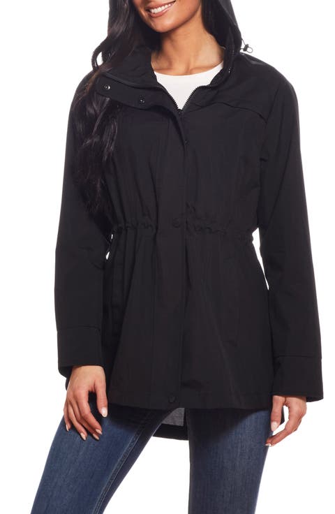 HUNT☆Women's 3L Short Rain Jacket - Black Hunter Abbey Short Rubberized Rain Jacket - Women's
