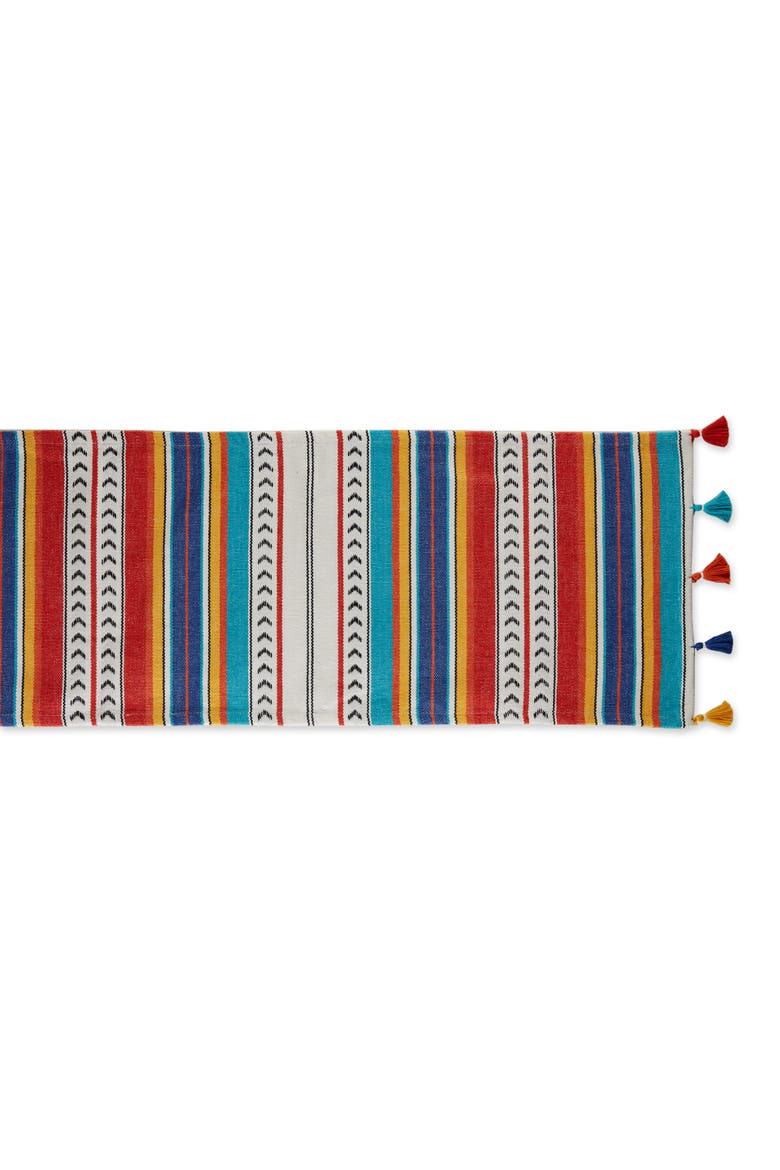 Picante Stripe Tassel Table Runner, Alternate, color, Picante Stripe