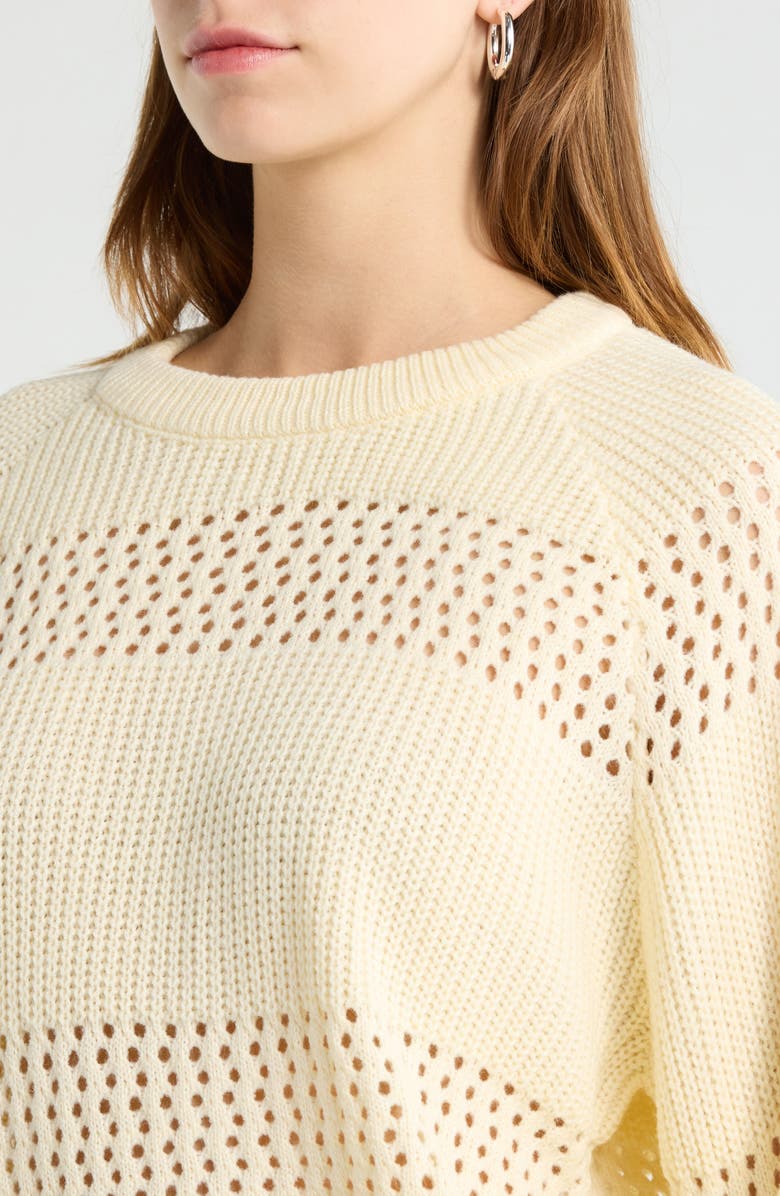 SUGARLIPS Tova Pointelle Stripe Sweater, Alternate, color, 