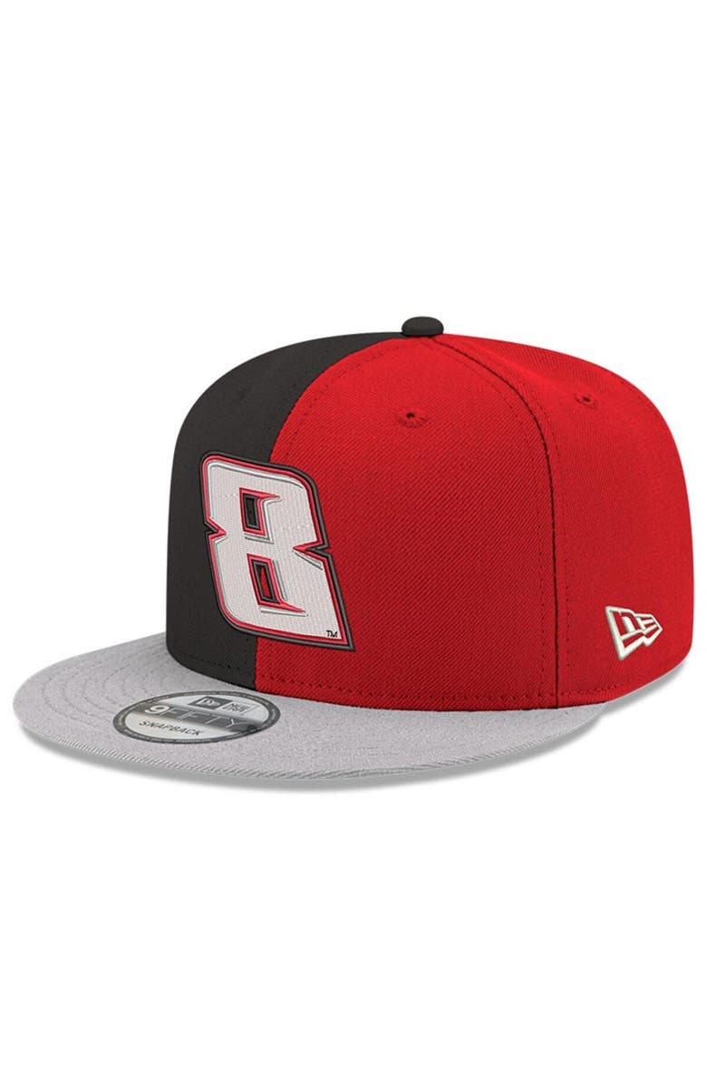 New Era Men's New Era Black/Scarlet Kyle Busch 9FIFTY Split Snapback Adjustable Hat, Main, color, Black