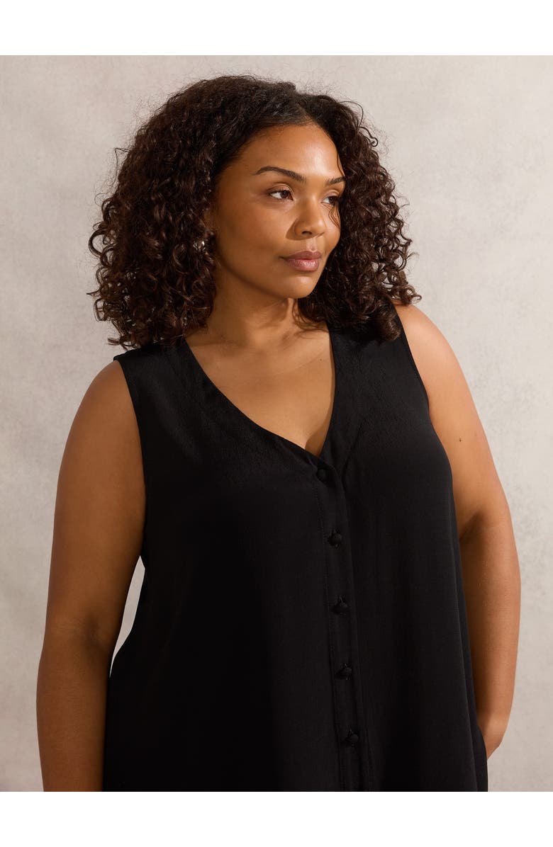 Live Unlimited Split Front Tunic, Alternate, color, Black