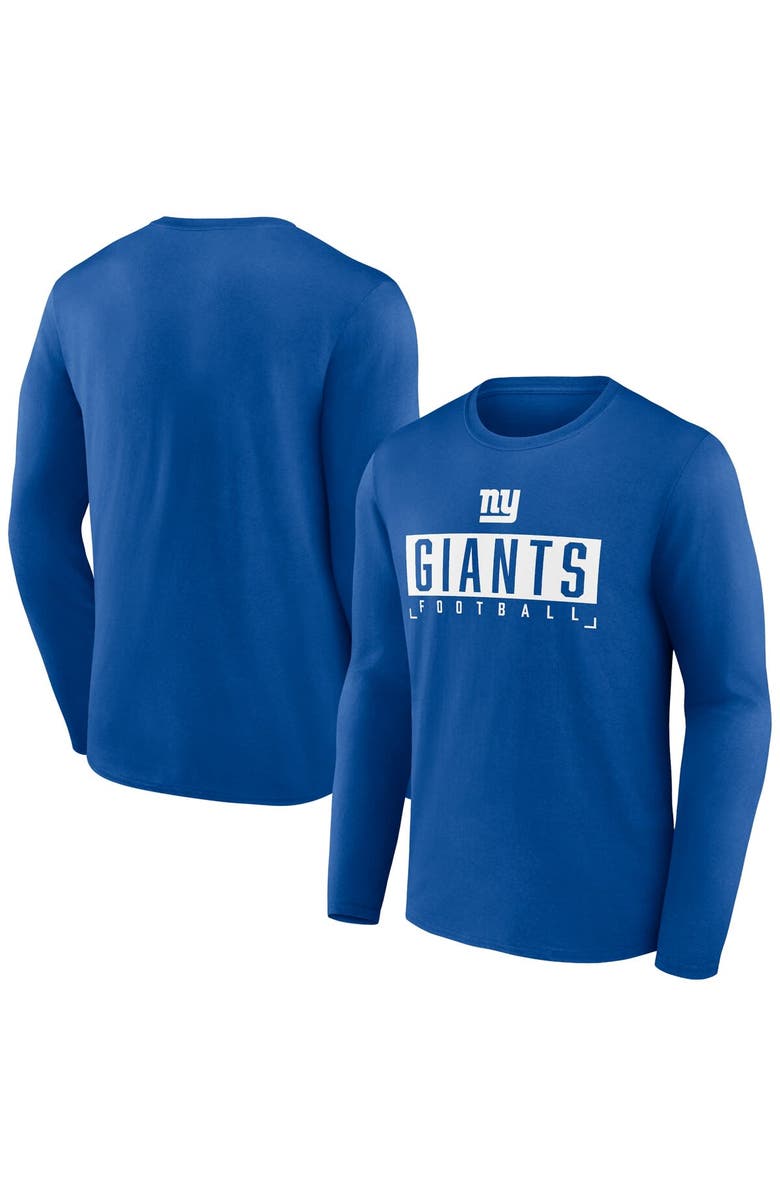 FANATICS Men's Fanatics Branded Royal New York Giants Big & Tall Wordmark Long Sleeve T-Shirt, Main, color, 
