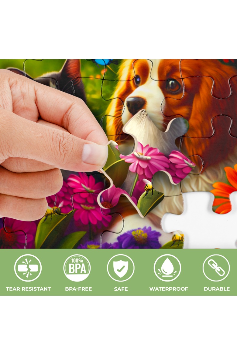Dementia Puzzle Set for Adults - Large Piece Jigsaw Puzzles for Seniors, Alternate, color, Animals, Nature, City Life