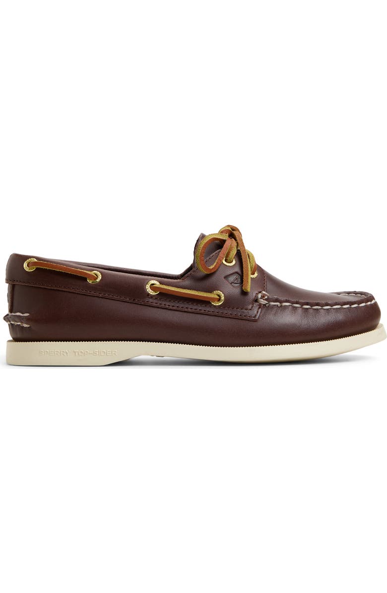 Sperry Authentic Original 2-Eye Boat Shoe, Alternate, color, Brown Leather Mix Mat