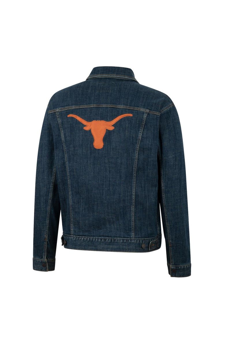 COLOSSEUM X WRANGLER Men's Colosseum x Wrangler Navy Texas Longhorns Retro Button-Up Denim Jacket, Alternate, color, Navy