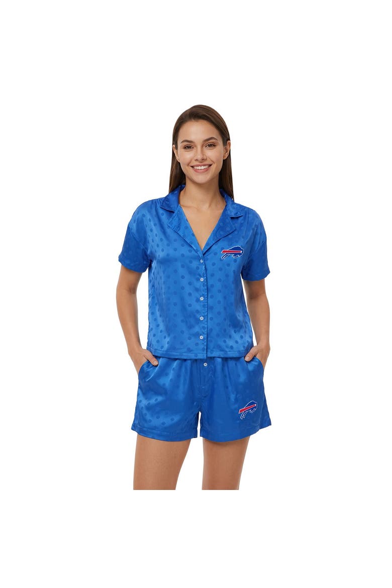 Women's Concepts Sport  Royal Buffalo Bills Wink Dot Satin Jacquard Sleep Set, Main, color, Royal