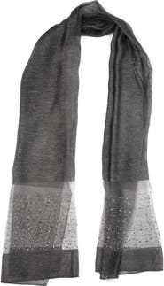 SAACHI Crystal Embellished Silk & Wool Scarf