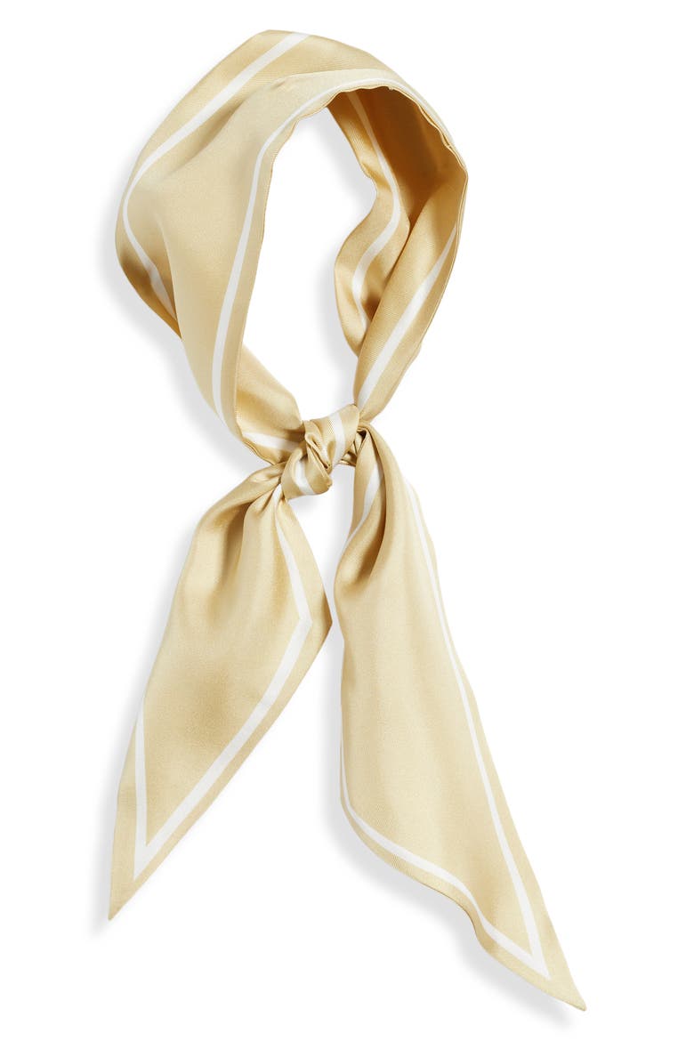 Stripe Silk Scarf, Alternate, color, MAIZ
