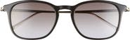FERRAGAMO Salvatore Ferragamo Classic Logo 53mm Gradient Rectangle Sunglasses