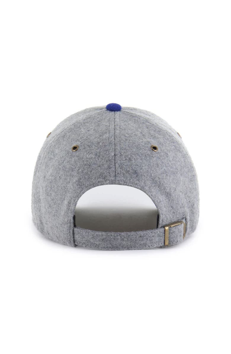 '47 Men's '47  Gray/Royal Los Angeles Dodgers Golden Age Wool Clean Up Adjustable Hat, Alternate, color, Gray