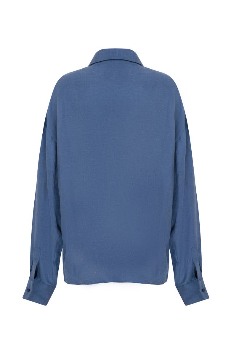 Je Te Veux LINEN OCEAN SHIRT, Alternate, color, Blue