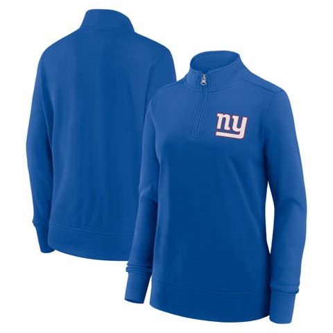 Women's Logo Athletic Royal New York Giants Velocity Quarter-Zip Jacket