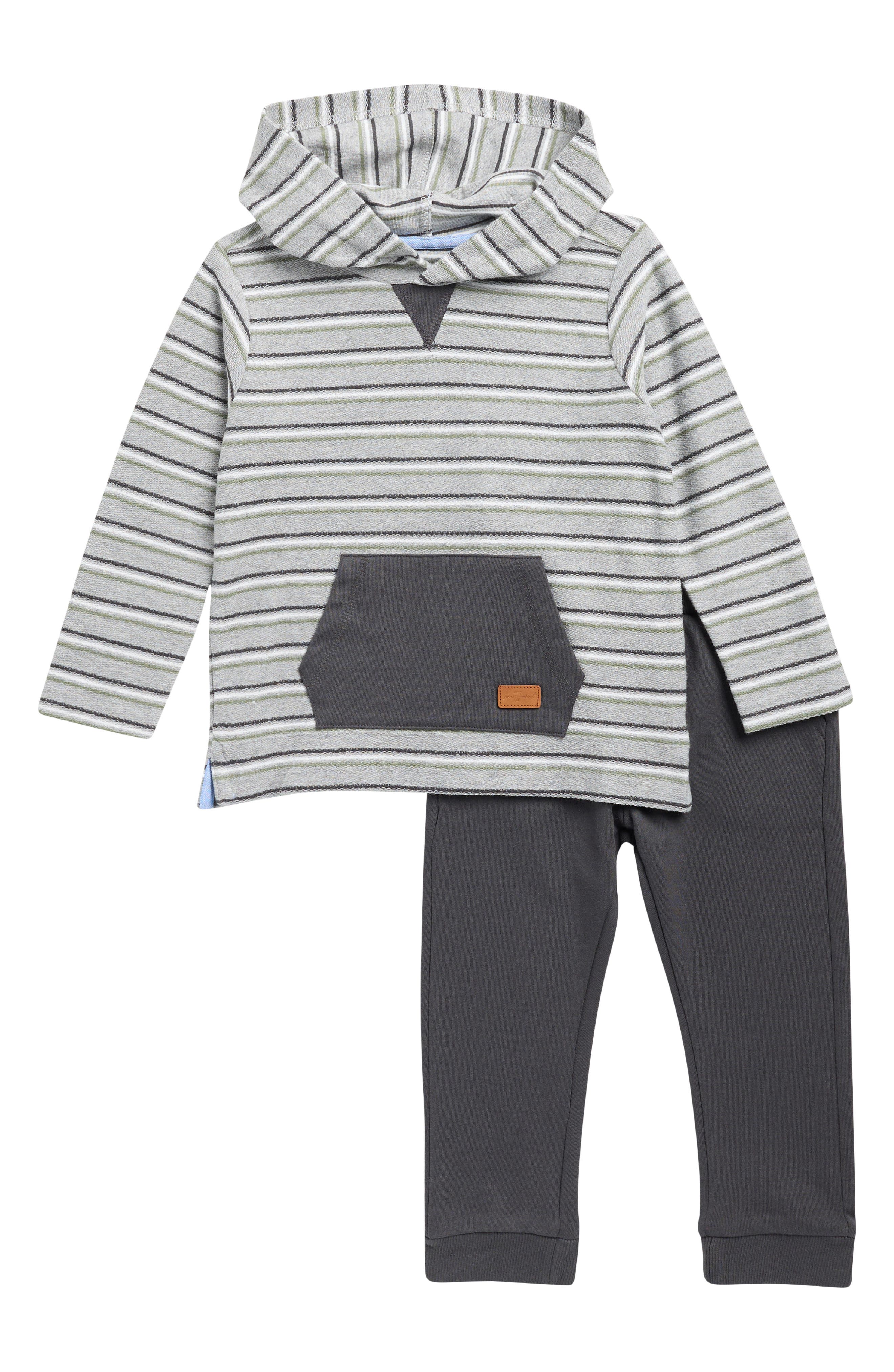 7 For All Mankind Stripe Hoodie & Pants Set