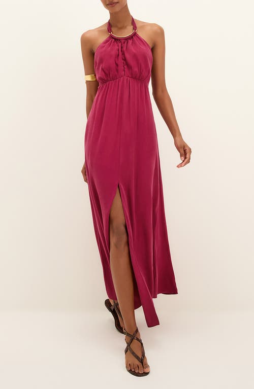Vix Paula Hermanny Solid Joy Cover-up Maxi Dress In Pink
