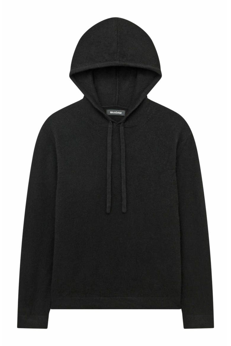 Off-Duty Cashmere Hoodie, Alternate, color, Black