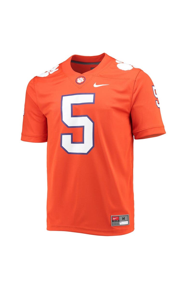 Nike Men's Nike #5 Orange Clemson Tigers Game Jersey, Alternate, color, 