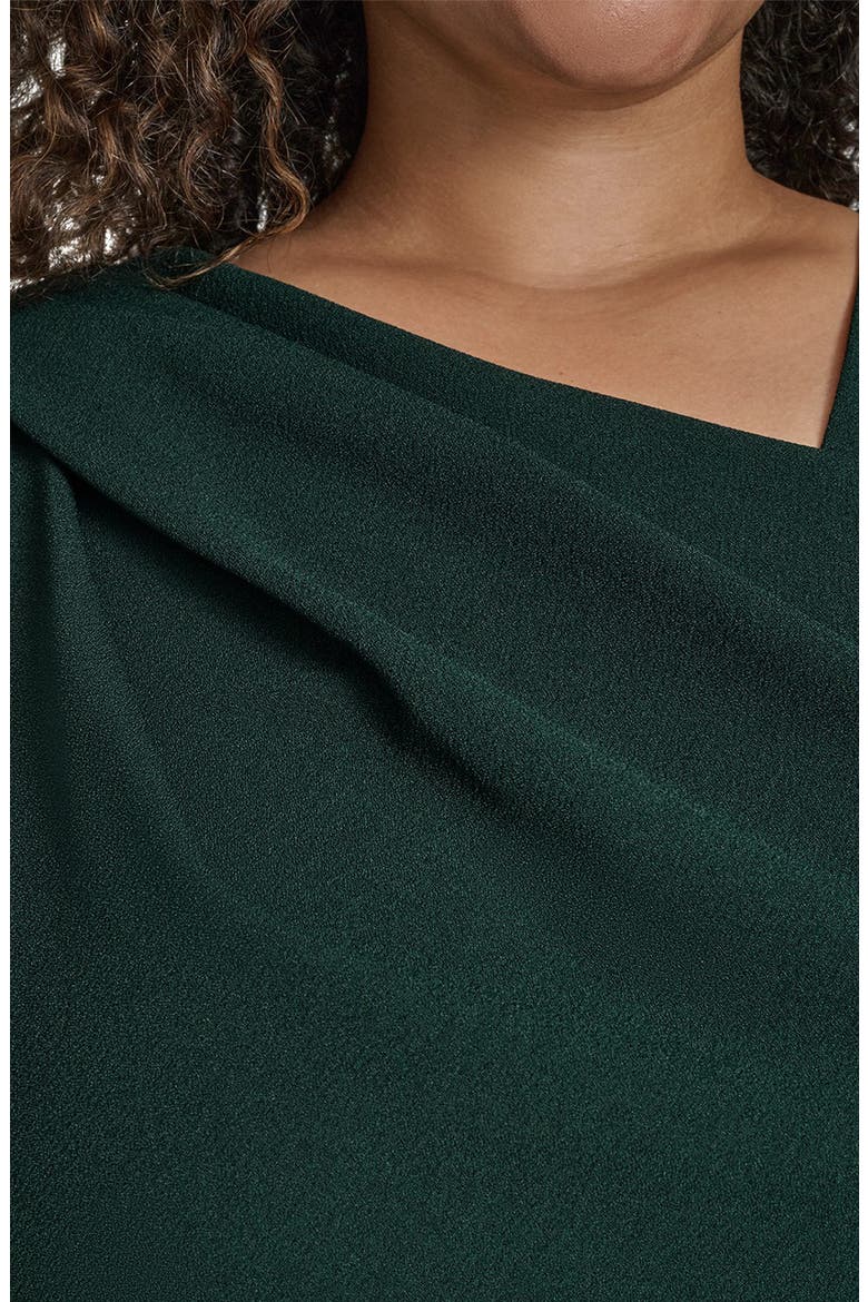 Signature Stretch Crepe Midi Dress, Alternate, color, HUNTER