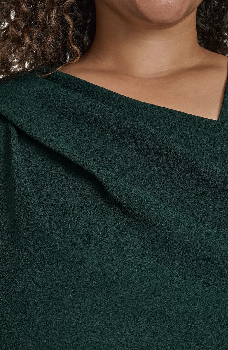 Vince Camuto Signature Stretch Crepe Midi Dress, Alternate, color, Hunter