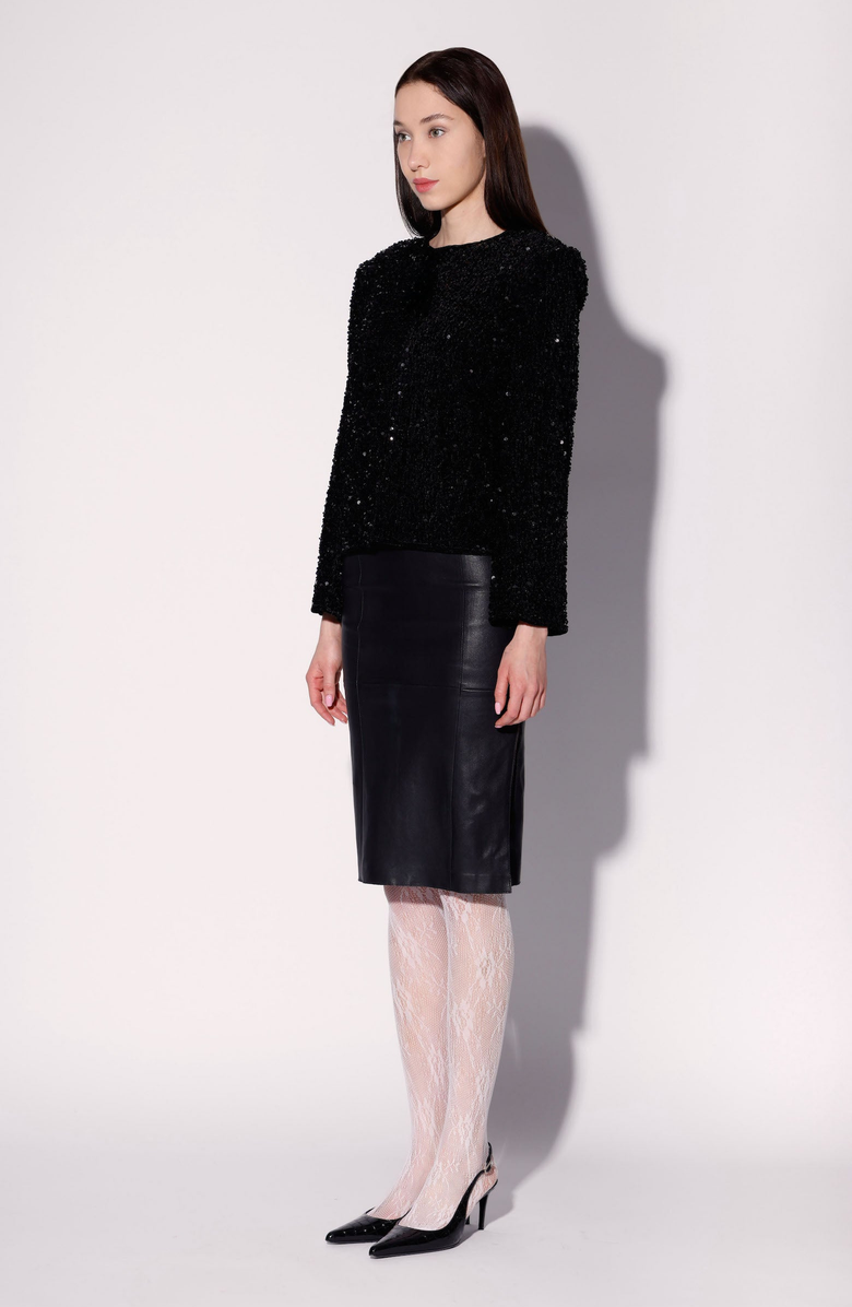 Walter Baker Janelle Jacket, Alternate, color, Black Sequin