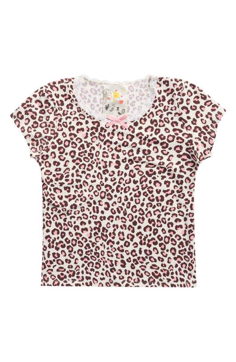 Lily Bleu Kids' Leopard T-Shirt, Main, color, Ecru