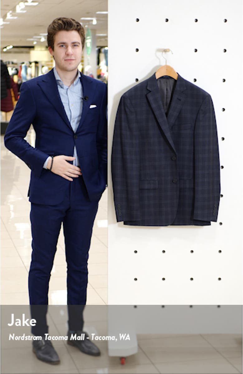 Traditional Fit Plaid Wool Sport Coat, sales video thumbnail